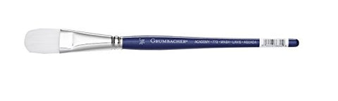 Grumbacher Academy Watercolor Oval Wash Brush, White Nylon Bristles, 3/4