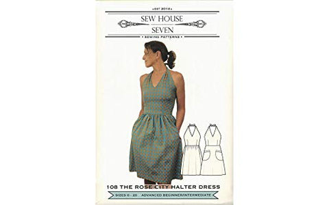 Sew House Seven Rose City Halter Dress Ptrn