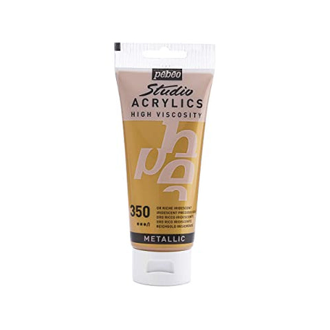 PEBEO - Acrylic Fine Studio Acrylics - Precious Gold - Precious Gold 100ml/3.38oz