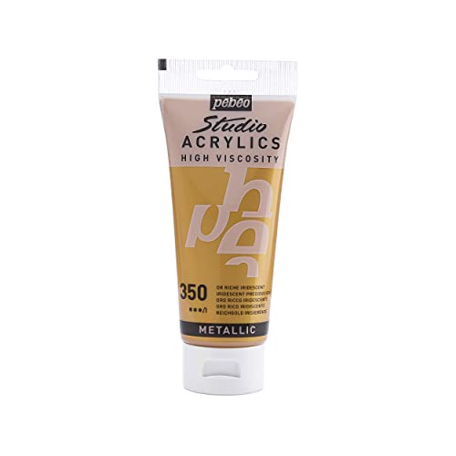 PEBEO - Acrylic Fine Studio Acrylics - Precious Gold - Precious Gold 100ml/3.38oz