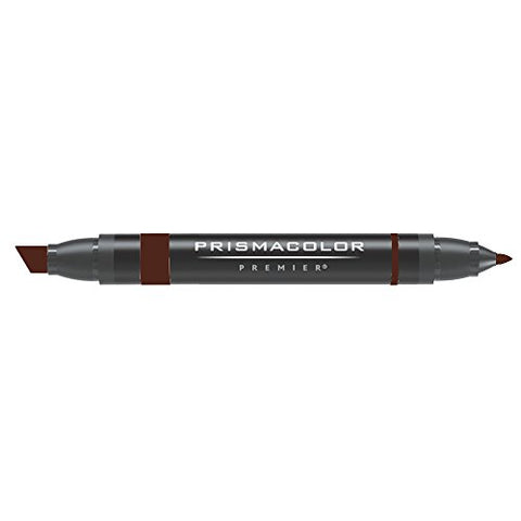 Prismacolor Double-Ended Marker, Broad and Fine Tip, PM61 Dark Umber (3494)