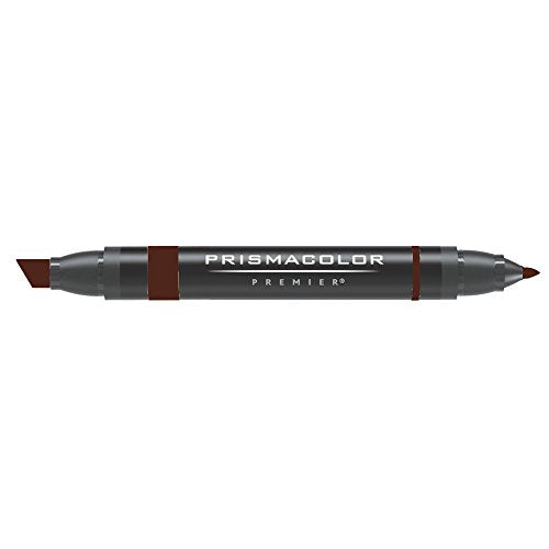 Prismacolor Double-Ended Marker, Broad and Fine Tip, PM61 Dark Umber (3494)
