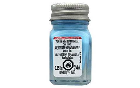 Testors Enamel Paint, Flat Sky Blue - .25oz bottle
