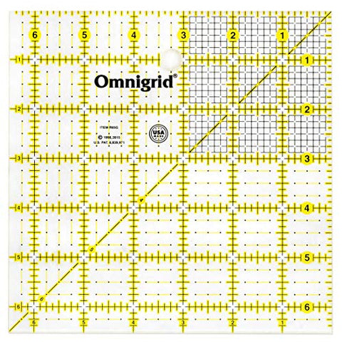 Omnigrid 6-1/2-Inch by 6-1/2-Inch Quilter's Square