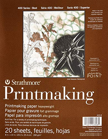 Strathmore Paper 400 Series Printmaking Pad, Heavyweight, 8