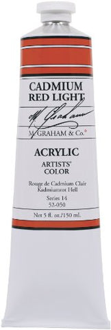 M. Graham & Co. 5-Ounce Tube Acrylic Paint, Cadmium Red Light