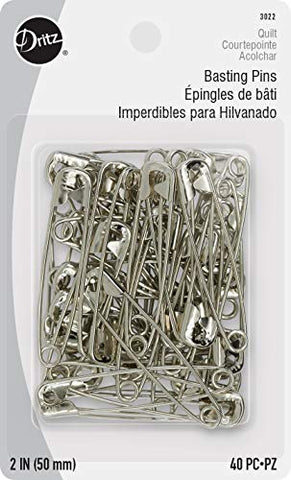 Dritz 3022 Basting Safety Pins, Size 3 (40-Count)