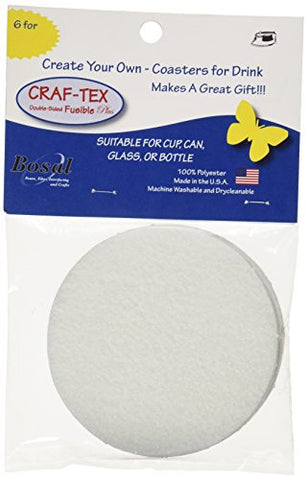 Bosal Craf-Tex Round Coaster fusible, White