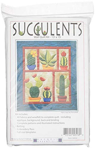 Rachel's Of Greenfield Succulents Wall Quilt Kit Pattern, None