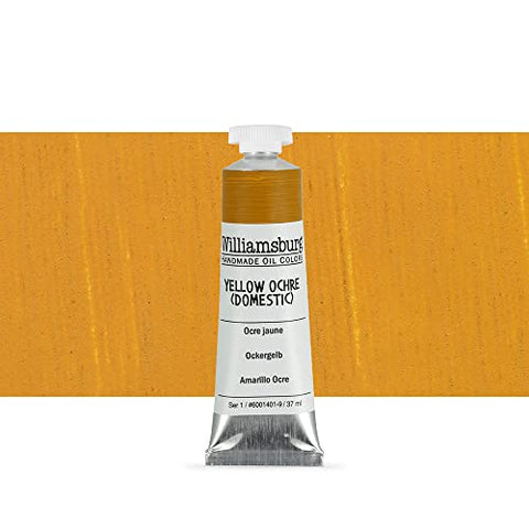 Williamsburg Handmade Oil Paint - Yellow Ochre Domestic, 37 ml tube