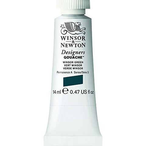 Winsor & Newton Designers Gouache Tube, 14ml, Winsor Green