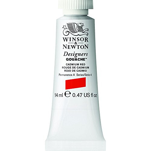 Winsor & Newton Designers Gouache Tube, 14ml, Cadmium Red