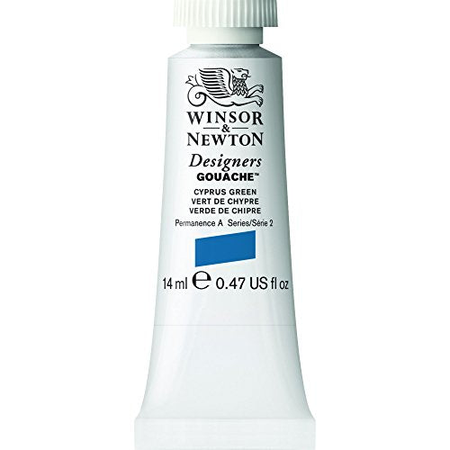 Winsor & Newton Designers Gouache Tube, 14ml, Cyprus Green