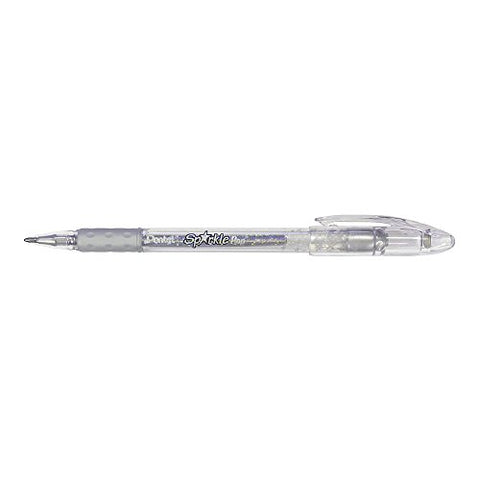 Pentel Sparkle Pop Gel Pen, 1.0mm Bold Point, Silver-Light Silver Ink (K91-DZ)