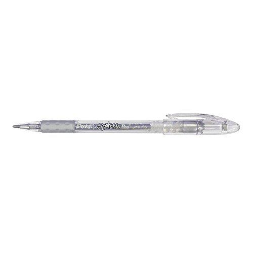 Pentel Sparkle Pop Gel Pen, 1.0mm Bold Point, Silver-Light Silver Ink (K91-DZ)
