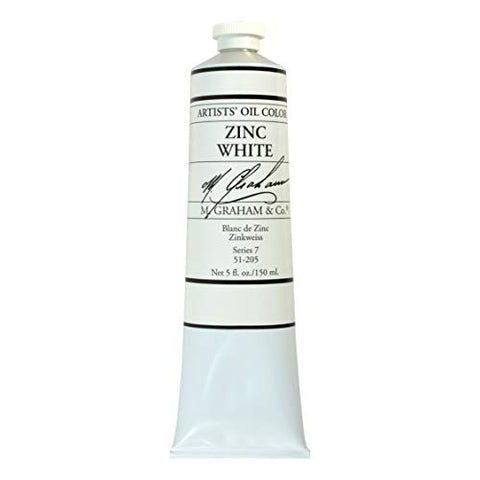 M. Graham Artist Oil Paint Zinc White 5oz Tube