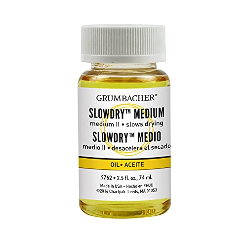 Grumbacher Slow-Drying Medium II for Oil Paintings, 2-1/2 Jar, #5762