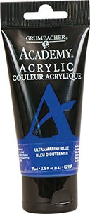 Grumbacher Academy Acrylic Paint, 75ml/2.5 Ounce Plastic Tube, Ultramarine Blue (C219P)