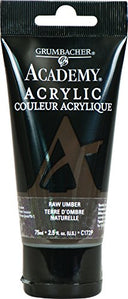 Grumbacher Academy Acrylic Paint, 75ml/2.5 Ounce Plastic Tube, Raw Umber (C172P)