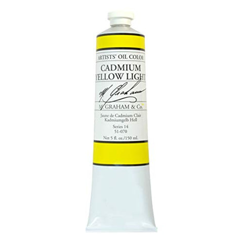 M. Graham Artist Oil Paint Cadmium Yellow Light 5oz Tube