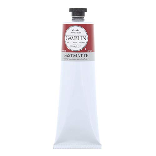 Gamblin Artist Paint, FastMatte Alkyd Colors, Fast Drying Oil Paint, Alizarin Permanent, 150ml Tube