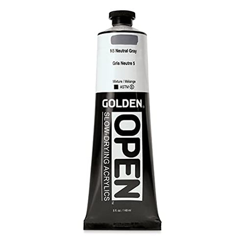 Golden Open Acrylic 5 oz N5 Neutral Gray