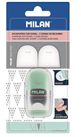 Milan BYM10356 Blister Sharpener Capsule - Silver