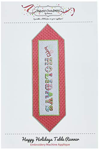 Fabric Confetti CD Happy Holiday Table Runner Pattern, None