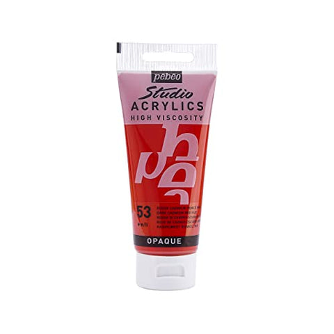 PEBEO - Acrylic Fine Studio Acrylics - Dark Cadmium Red Hue - Dark Cadmium Red Hue 100ml/3.38oz