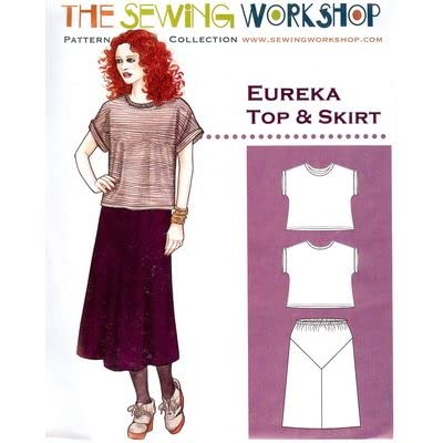 Eureka Printed Pattern- Top and Skirt Sewing Pattern by The Sewing Workshop, Includes Sizes 6-22