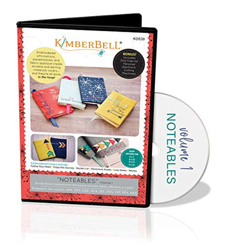 Kimberbell Noteables Vol 1 Machine Embroidery Pattern CD