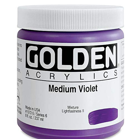 Golden Heavy Body Acrylic - Medium Violet 8oz jar