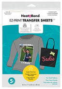 HeatnBond EZ Print Transfer Sheet for Dark Fabrics , 5 Sheets, 8.5 Inches x 11 Inches