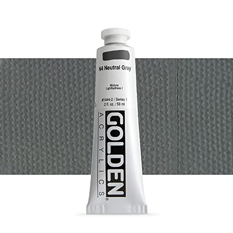 Golden Heavy Body Acrylic Paint, 2 Ounce, Neutral Gray N4