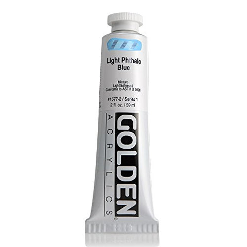 Golden Heavy Body Acrylic, 2 Ounce Tube, Light Phthalo Blue (1577-2)