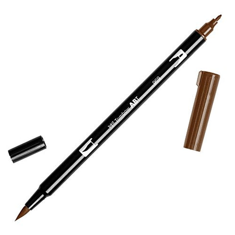 Tombow Dual Brush Pen Art Marker, 969 - Chocolate, 1-Pack