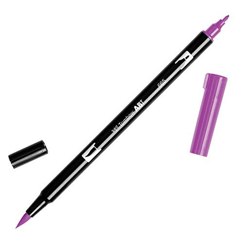 Tombow Dual Brush Pen Art Marker, 665 - Purple, 1-Pack