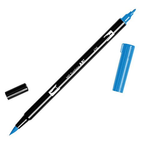 Tombow Dual Brush Pen Art Marker, 476 - Cyan, 1-Pack