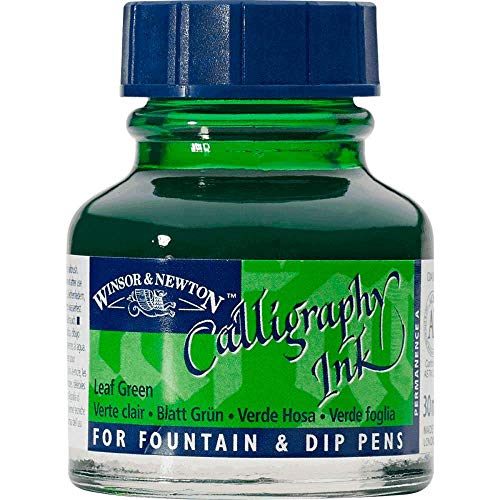 Winsor & Newton Calligraphy Ink Bottle, 30ml, Leaf Green