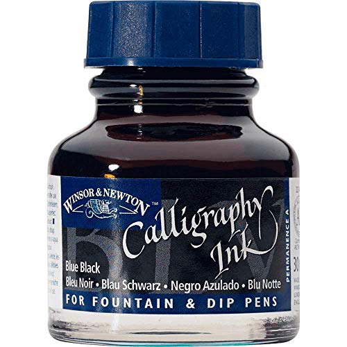 Winsor & Newton Calligraphy Ink Bottle, 30ml, Blue Black - 1111034