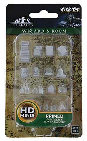 WizKids Deep Cuts Unpainted Miniatures Terrain: Wave 5: Wizards Room, Multicolor, 25mm