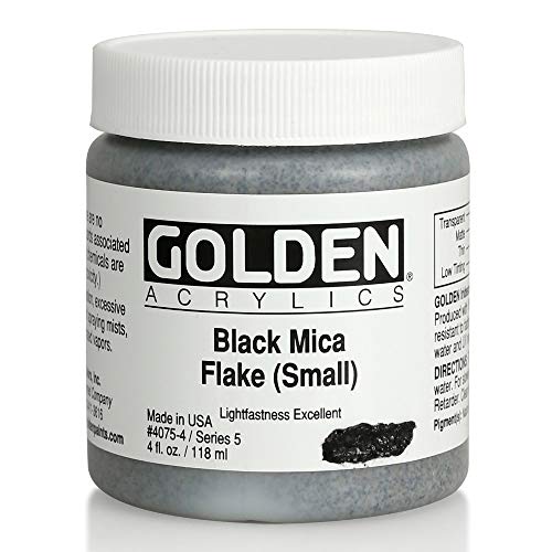 4 Oz Heavy Body Interference Color Acrylic Paint Color: Black Mica Flake(Small)