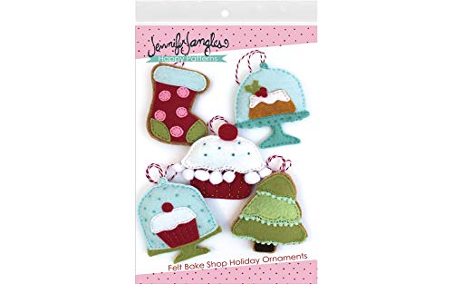 Jennifer Jangles Felt Bake Shop Holiday Ornaments Pattern, None