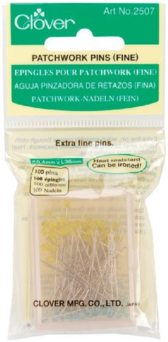 Clover Needlecrafts Patchwork Pins Fine 100 Pack 2507 (2-Pack)