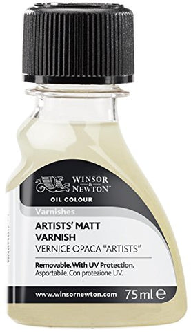 Winsor & Newton Artists' Matt Varnish, 75ml, 2.5 Fl Oz (Pack of 1), Clear, 2