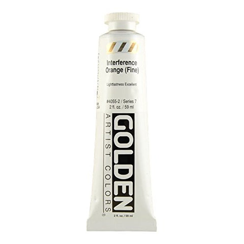 Acrylic Medium Golden Artist Colors Interference Orange (fine) 2oz tube