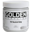 Golden Heavy Body Acrylic - Neutral Gray N8 16oz jar
