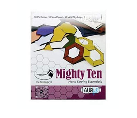 Aurifil USA Mighty Ten Collection 50wt 10 Small Spools Thread, Mulitple