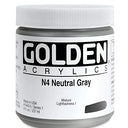 Golden Heavy Body Acrylic - Neutral Gray N4 8oz jar