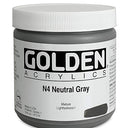 Golden Heavy Body Acrylic - Neutral Gray N4 16oz jar